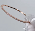 925 Sterling Silver & Gold Moveable Diamond Bangle