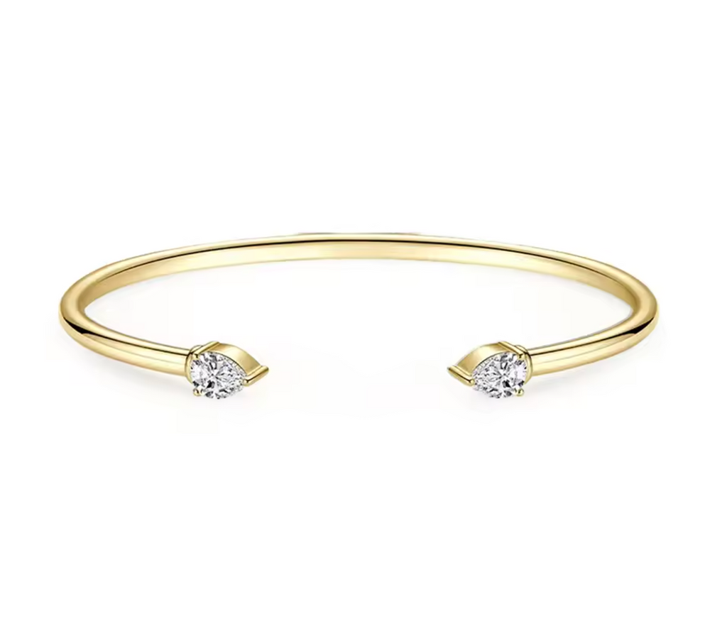 Sweetrain Pear Cut Moissanite Bangle