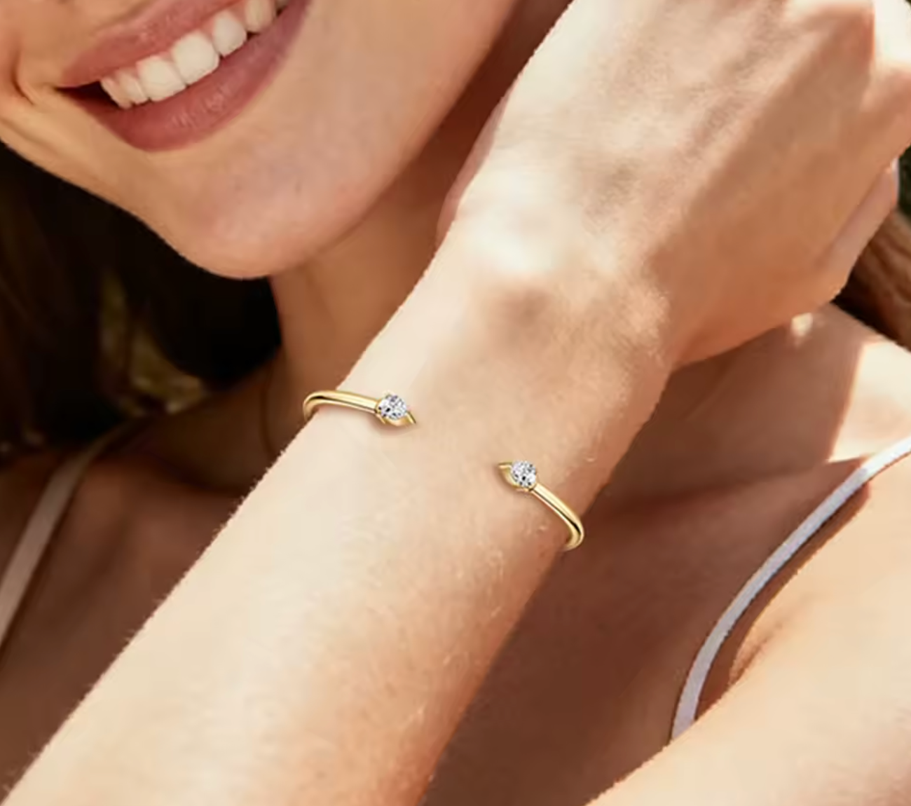 Sweetrain Pear Cut Moissanite Bangle