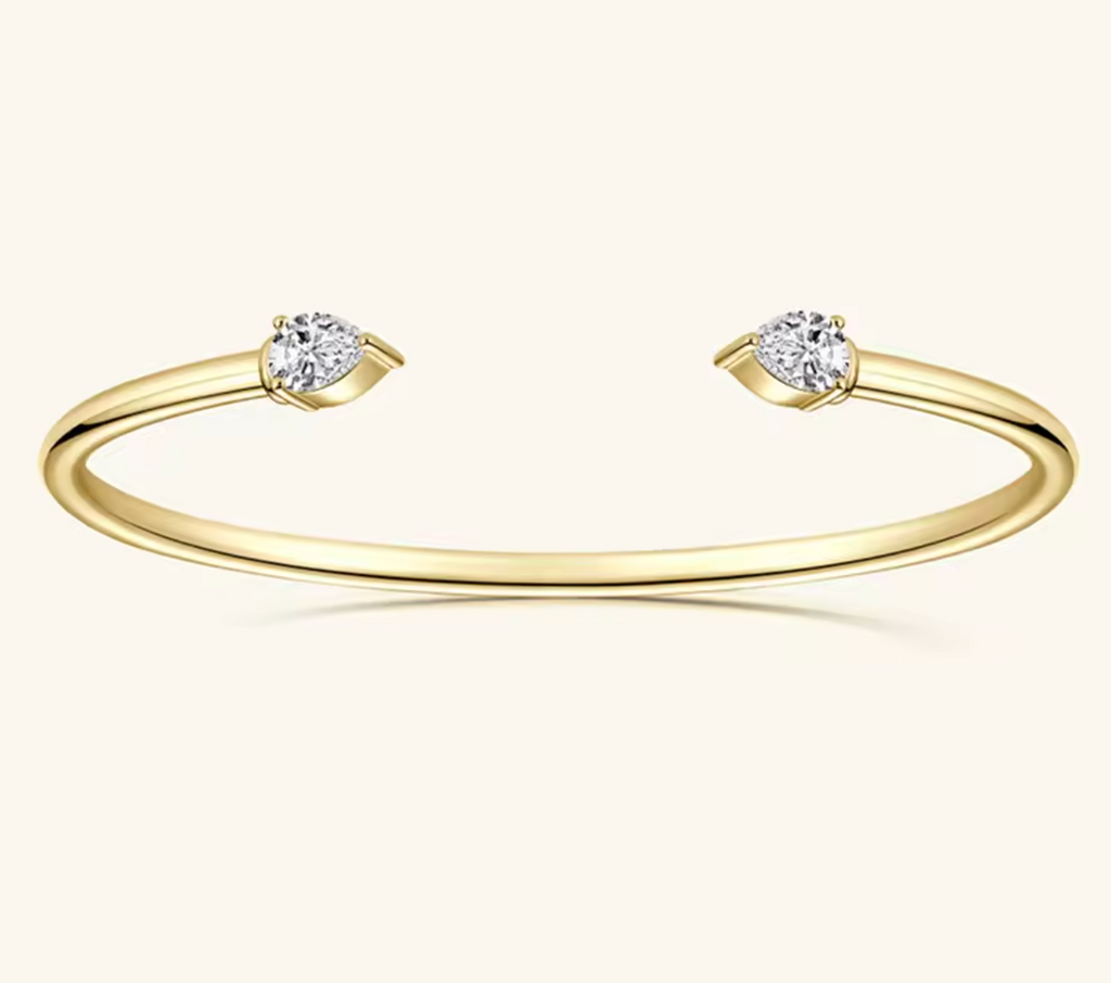Sweetrain Pear Cut Moissanite Bangle