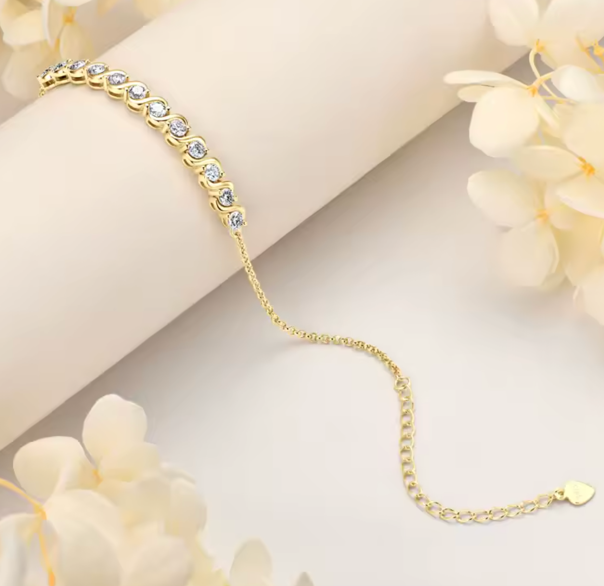 Moissanite Infinity Bracelet for Women