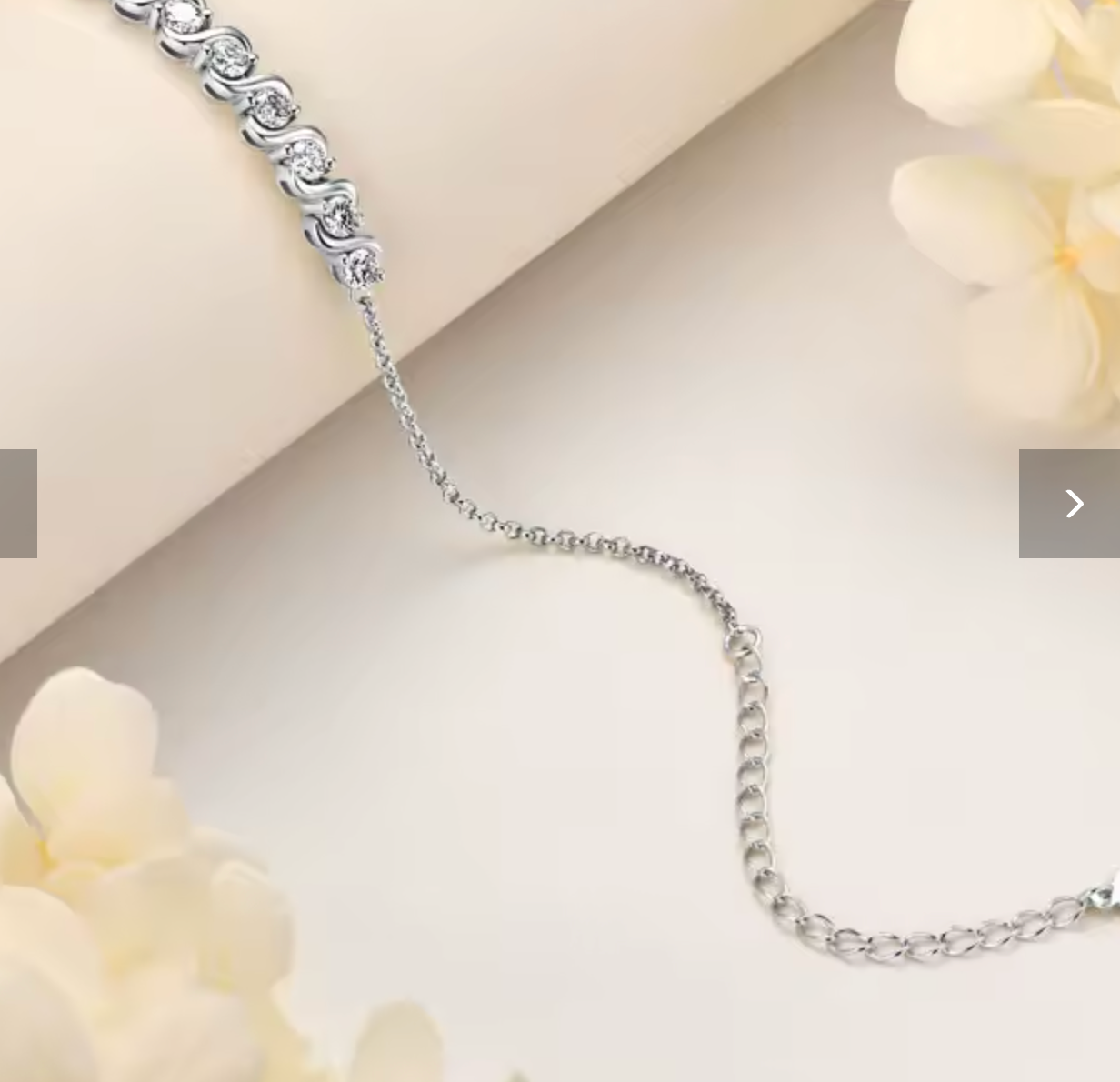 Moissanite Infinity Bracelet for Women