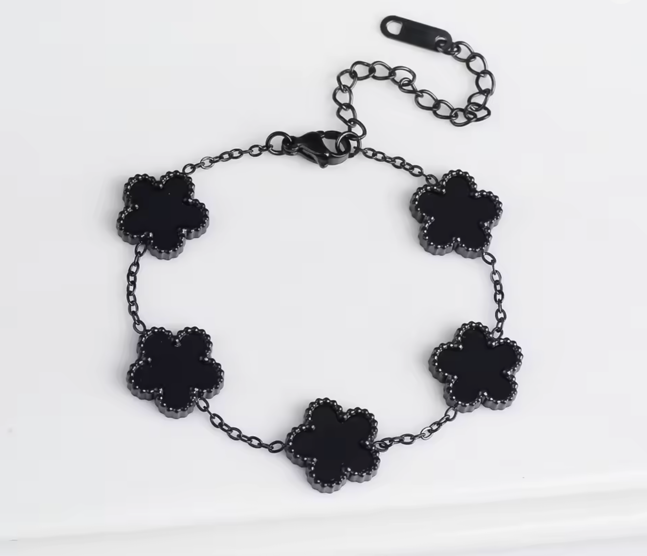 Classic Luxury Stainless Steel Five Flower Bracelet