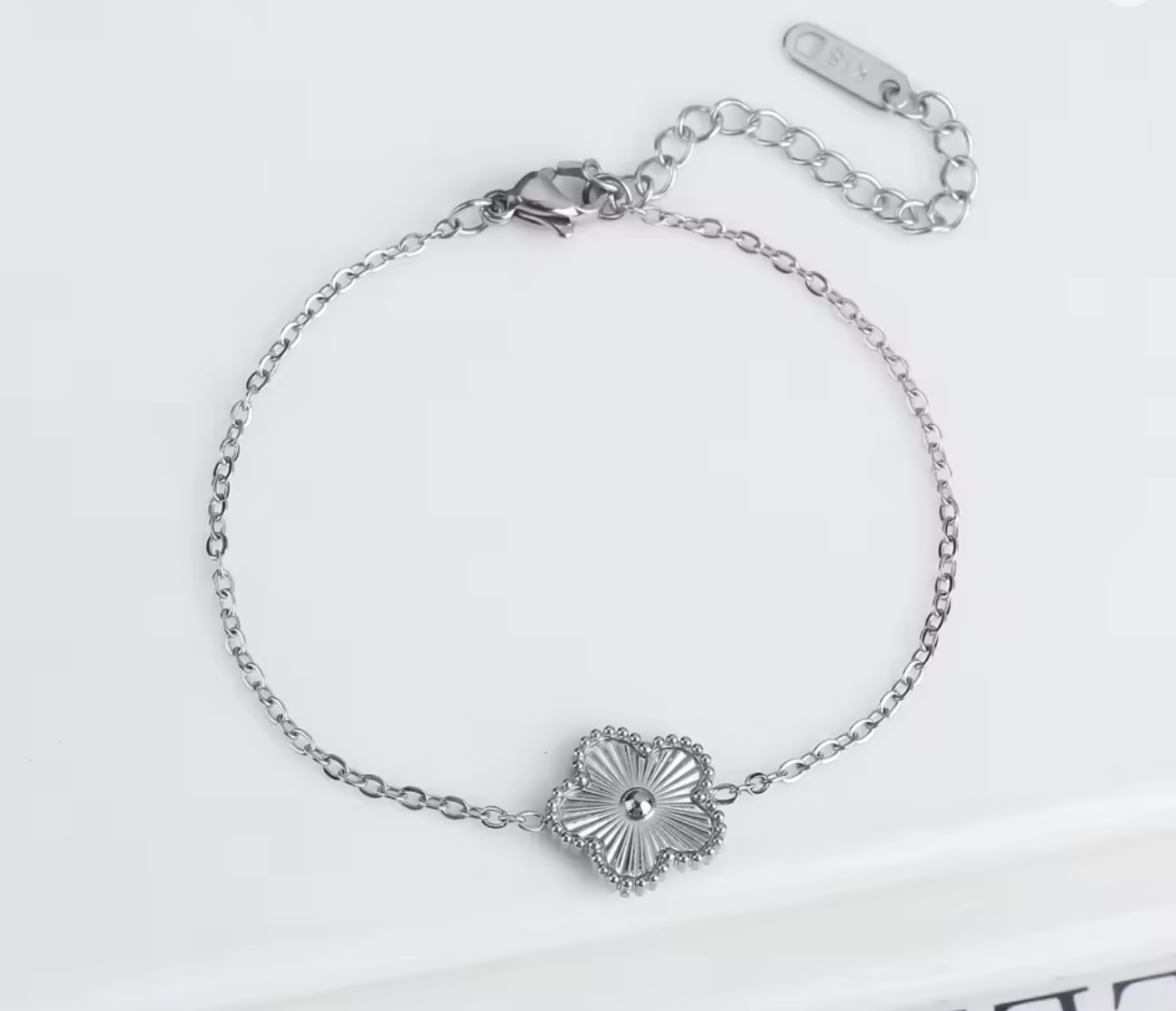 Classic Luxury Stainless Steel Five Flower Bracelet