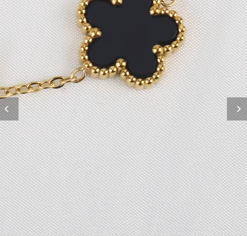 Classic Luxury Stainless Steel Five Flower Bracelet