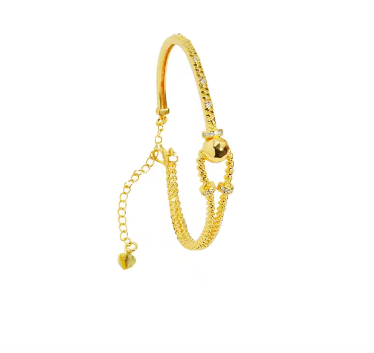 24K Gold Light Luxury Diamond Inlay for Women