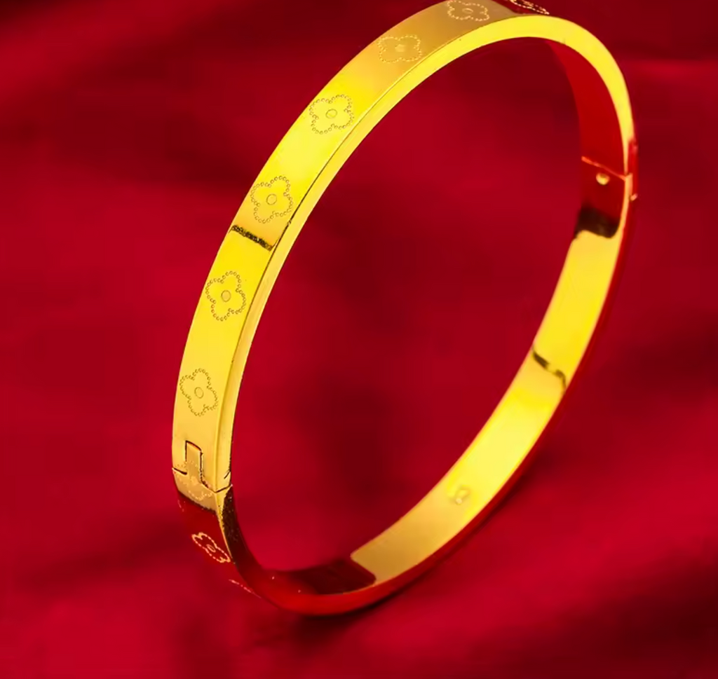 24K Gold Luxury Bangle for Woman