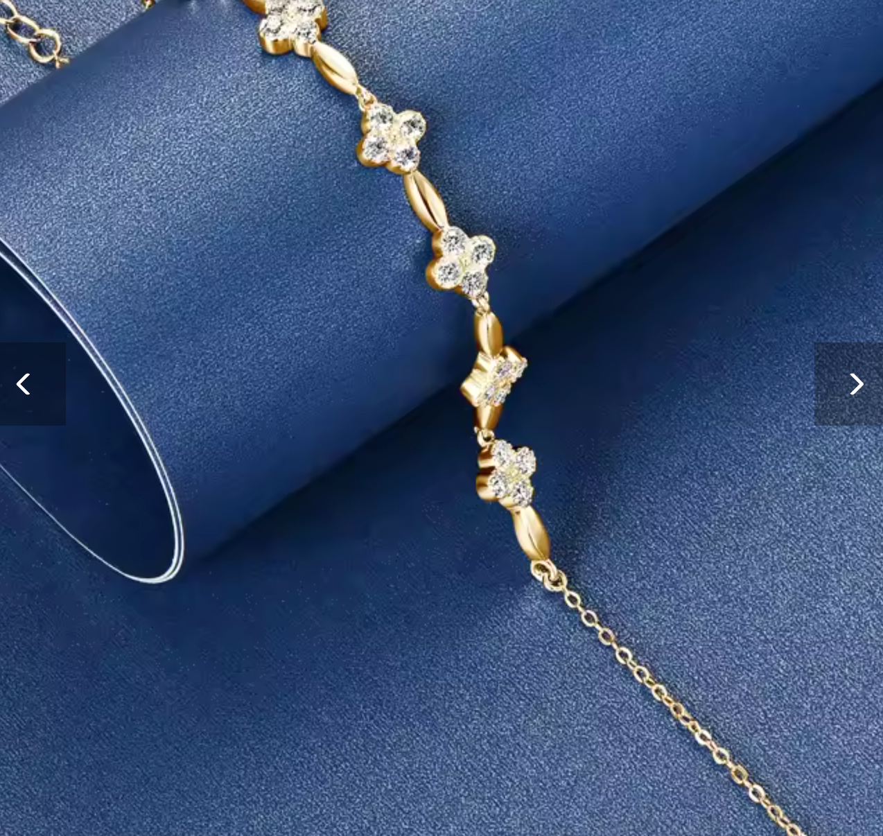 18K Gold Plated Flower Bracelet for Women