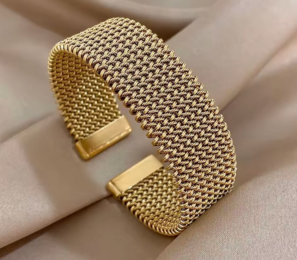 Chunky Stainless Steel Bangle for Women