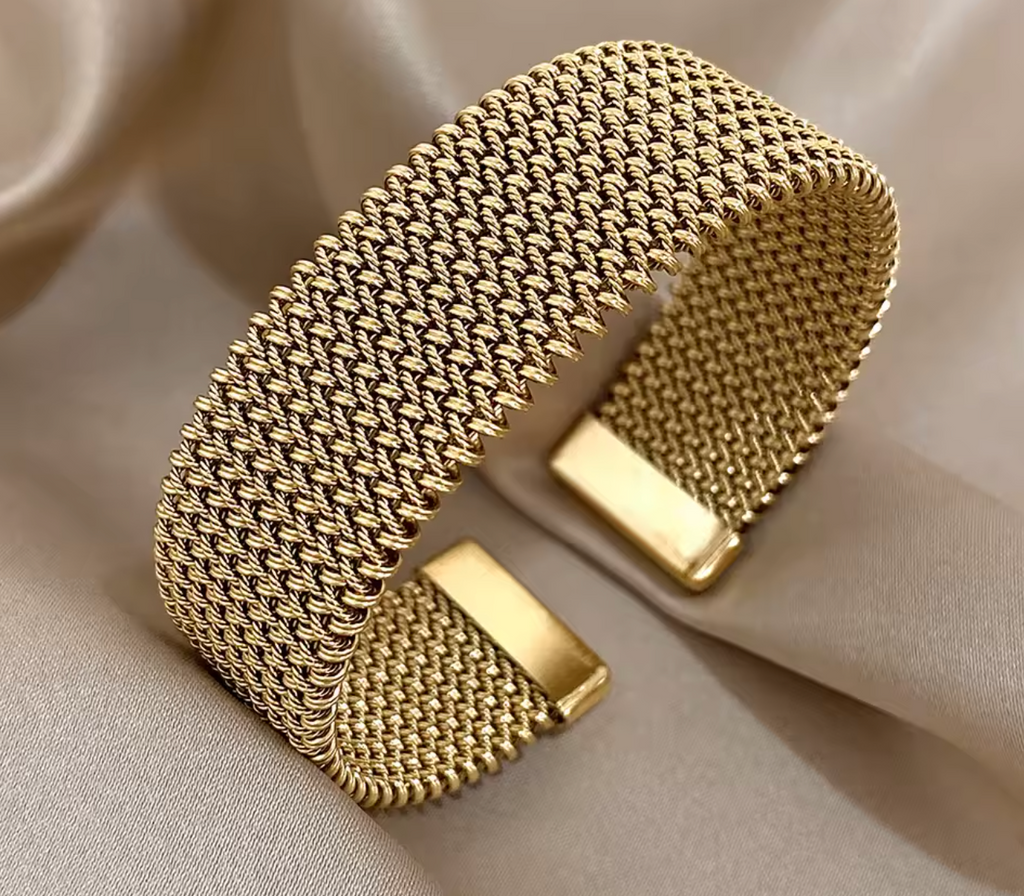 Chunky Stainless Steel Bangle for Women