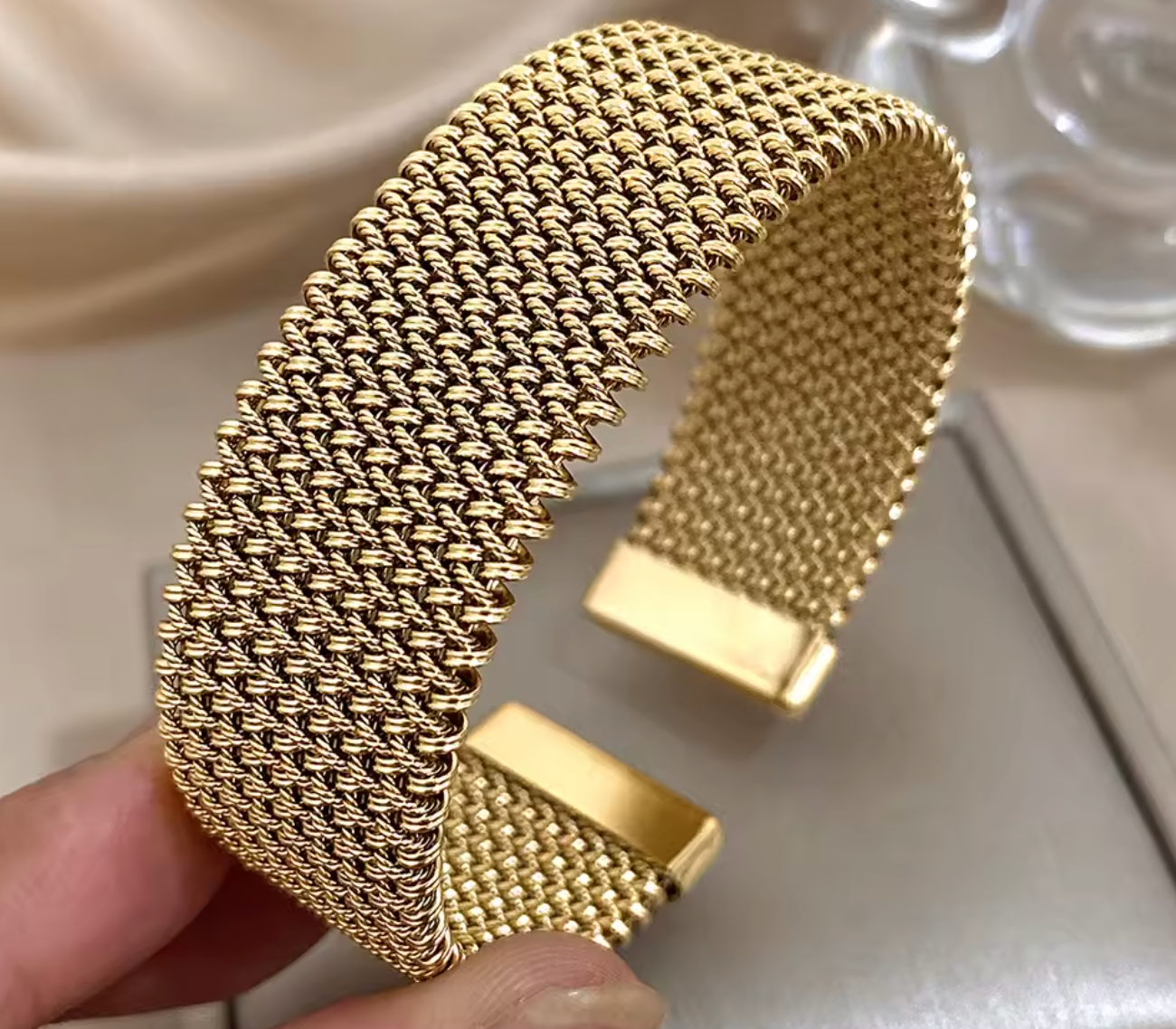Chunky Stainless Steel Bangle for Women