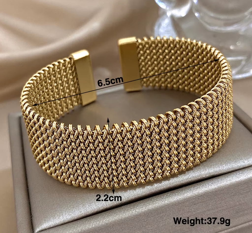 Chunky Stainless Steel Bangle for Women