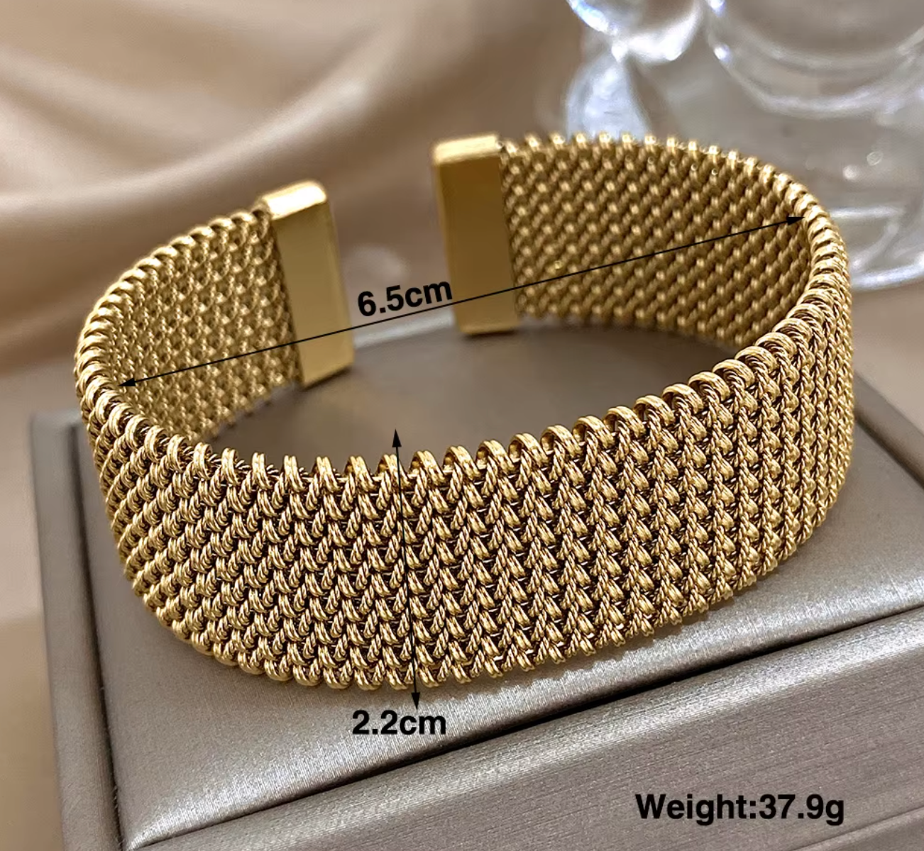 Chunky Stainless Steel Bangle for Women